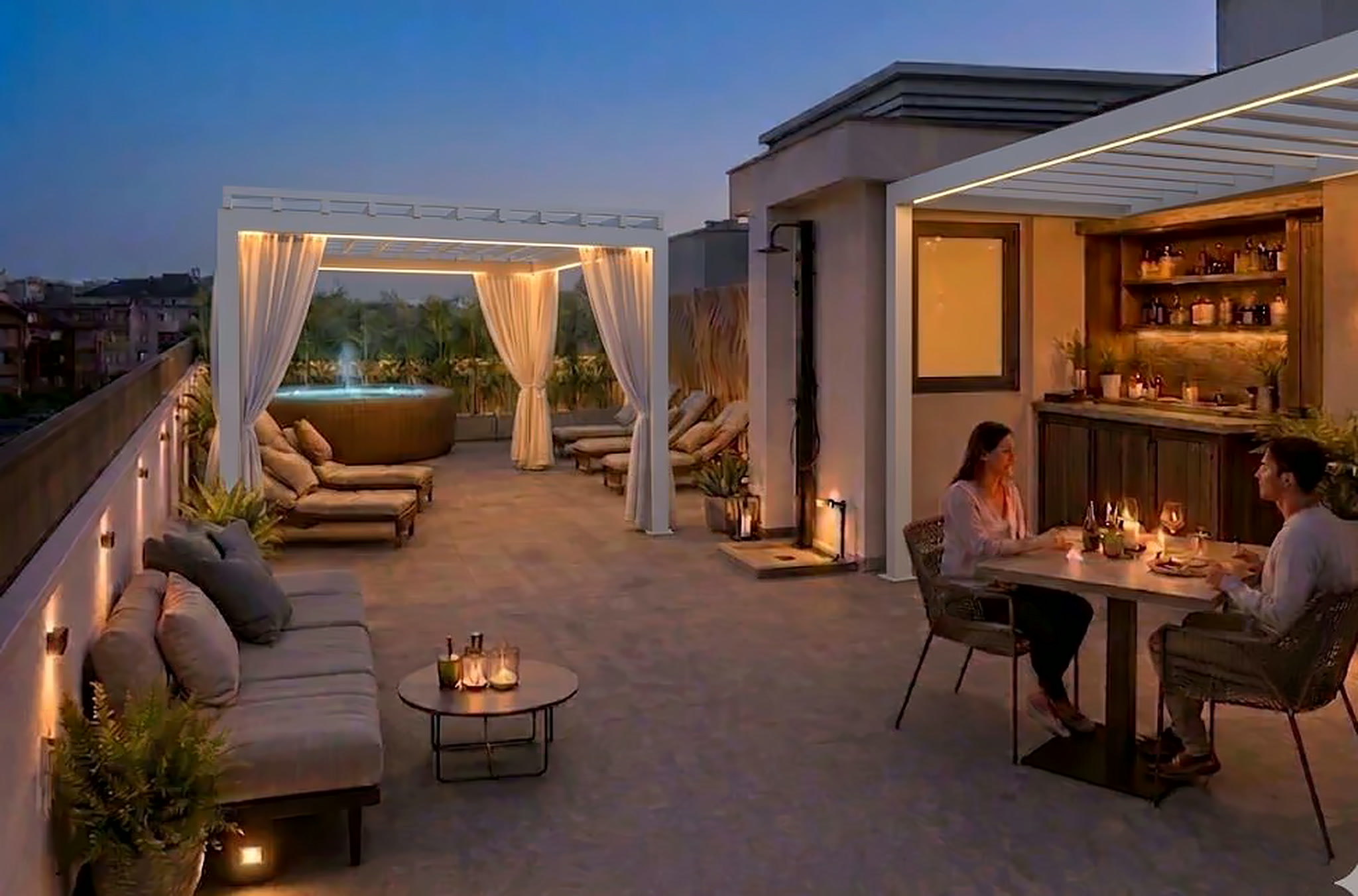 La terrazza dell’hotel, dove nascerà la SPA