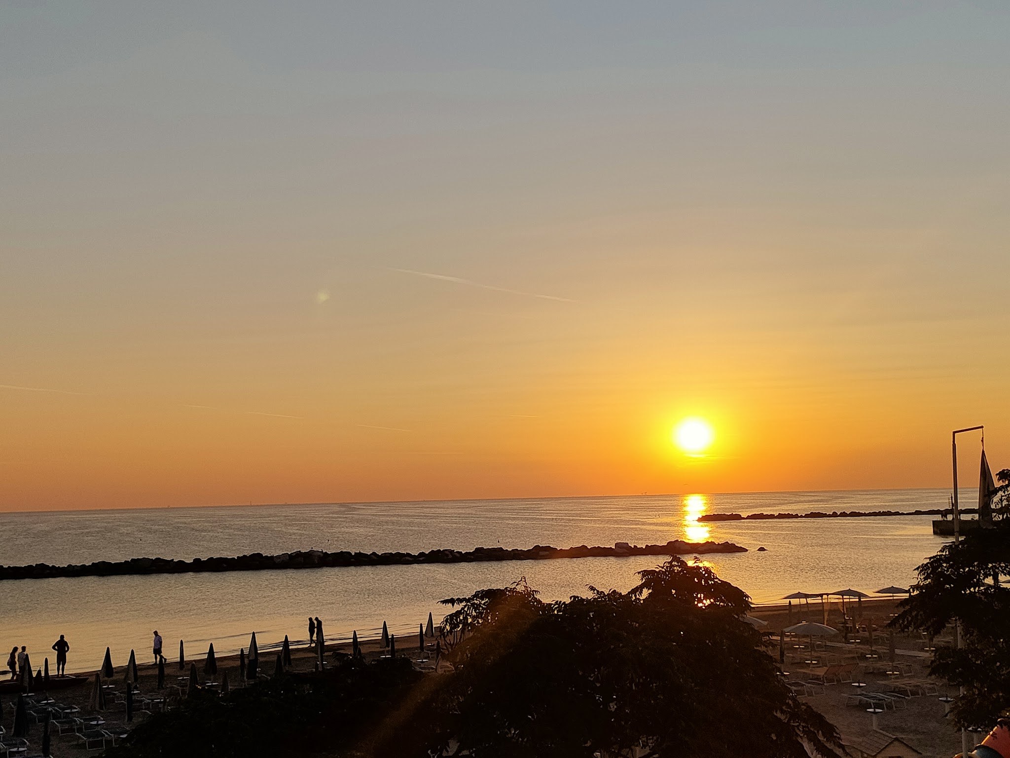 Il mare di Bellaria alla sera
